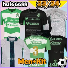 S-3xl 23/24 Santos Laguna Soccer Jersey 2023 2024 Orrantia Doria Gorriaran D. Valdes H.preciado Doria Leo Suarez Gael S. Orrantia Home Away Football Shirts