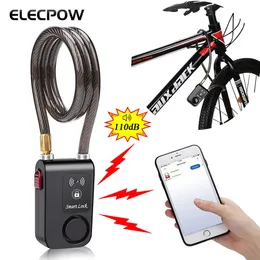 자물쇠 Elecpow Bluetooth 자전거 오토바이 잠금 알람 보안 보안 스마트 앱 제어 방수 강도 진동 자전거 알람 잠금 시스템