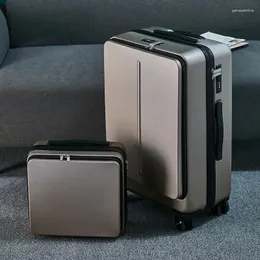 Valigie da 20 "da 24" bagagli rotolanti da 24 "con sacca per laptop per abiti da viaggio d'affari uomini box per carrello universale