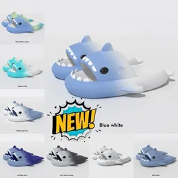 Gai Gai Gai New Designer Shark Slippers Summer Sliders Men Women Slides Pink Blue Gray Memory Foam Sandals Soft Swice Clipper Slide Indoor Outdoor