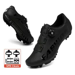 Calzature Scarpe da ciclismo Mtb Uomo Flat Dirt Bicycle Speed Sneaker Stivali da bici da strada Tacchetti Spd per Calzature Shimano Mountain Bike Autobloccanti