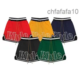 Homens shorts designer curto ginásio nadar respingo tinta design carta impressão natação rhude tecnologia malha x6no