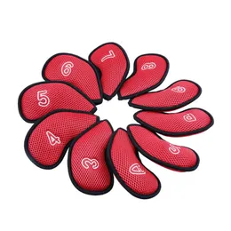 Golf 10pcspack Meshy Nylon Iron Covers Set Club Cover Fit Fit Irons 240116