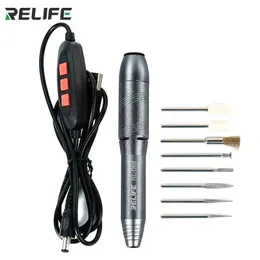 RELIFE RL-068 Penna per lucidatura con regolazione elettrica multifunzionale per la riparazione della CPU del telefono cellulare Utensile da taglio Mini Set di penne per lucidatura 240116