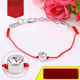 Altri braccialetti Anno di vita Personalità Corda rossa Diamante singolo Mano Rettangolare Fibbia Bracciale Cavigliera Gioielli Consegna a goccia Otdiv