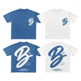 Męskie koszule amerykańskie uliczne alfabet druk alfabetowy Krótkie rękawe T-shirt Mężczyźni Y2K GOTH HARAJUKU Modna para luźna koszula sportowa