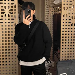 DHgate.com:Cozy Cotton Polo Neck Knitwear | Solid Color Half