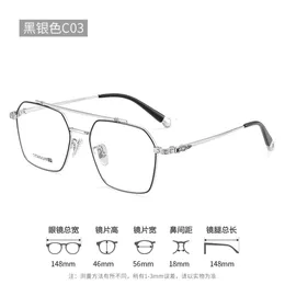 2024 Luxus-Designer-CH-Sonnenbrille für Damen, verchromt, Brillengestelle, Herren, reines Titan, ultragroß, Myopie, High-End-Herz-Brillengestell, Damen-Unisex-Brille, ZCG2