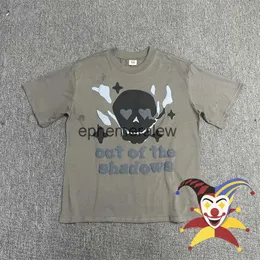 メンズTシャツ壊れた惑星Tシャツの男性女性スカルプリントシャドウからプリントTシャツTOPS TEEEPHEMALEW