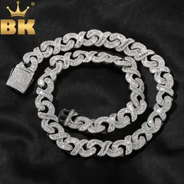 BLING KING 12 mm Infinity Baguettec Naszyjnik Aaaa Aaaa Cubic Zirconia Hiphop Biżuteria mody na prezent na imprezę 240115