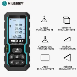 MILESEEY S6 Laser-Maßband, 40 m, 60 m, 80 m, 100 m, Entfernungsmesser, IP54, elektronisches Lineal, nützliches Messwerkzeug 240116