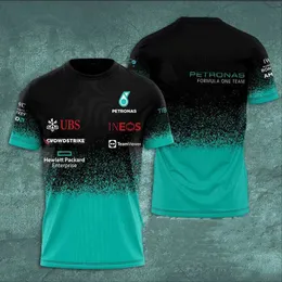 F1 티셔츠 팀 자동차 3D 프린트 스트리트 의류 남성 스포츠 패션 O- 넥 아동 티셔츠를위한 클래식 레트로 레이싱