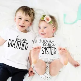 Família combinando roupas Big Brother Brother Sister Família Matng Roupas Kids T-shirt bebê criança macacão meninos meninos Teses Tops Roupas de manga curta H240508