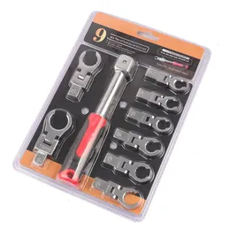 Cacciaviti Chiave a cricchetto portatile 72 Ingranaggi Scuotendo la testa Set combinato intercambiabile Girevole 180 ° Coppia flessibile rimovibile Dht2X