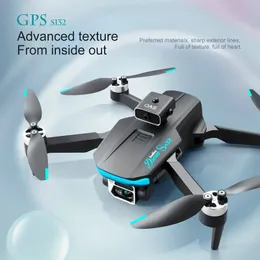 Yeni S132 GPS Quadcopter İHA drone: Dahili GPS, tek anahtarlı dönüş, çift HD kameralar, fırçasız motor, akıllı engel önleme. Mükemmel hediye