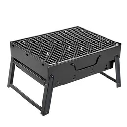 Outdoor BBQ Holzkohlegrill, leicht zu tragen, verstärkte Halterung für Gartengrill 240116