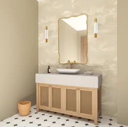 거울 홈 장식 미적 벽 디자인 거울 불규칙 스타일 욕실 거울