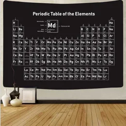 Tapisserier periodiska bord av elementen kemi tapestry vetenskap vägg hängande konst tema sovsal hem rum dekorationer hängande gardin