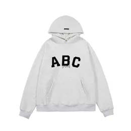 Felpe con cappuccio da uomo New FOG ABC Letter Maglione grigio con cappuccio Stagione 7 Linea principale High Street europea e americana Looseyolq da donna