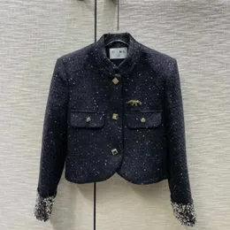 Chaqueta de marca para mujer, cárdigan, primavera, diseñador exclusivo, marca de moda, abrigo de tweed CC, regalo de Navidad para mujer