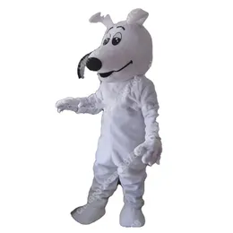 Performance White Dog Mascot Costume Halloween Fancy Party Dress Cartoon Character Outfit Suit Carnival Adults Size Birthday Outdoor Outfit