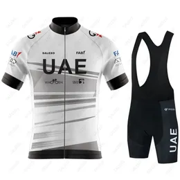 UAE Summer Men Clothing Cycling Shorts Mtb Cycle Jersey Complete Male Uniform Road Jacket Pants Gel Bicycle Suit Sports Set 240116