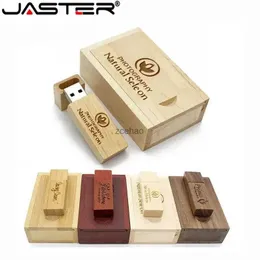 USB-Flash-Laufwerke JASTER USB 2.0 Holz-Speicherstick USB-Flash-Laufwerk pendrive4GB 16GB 32GB 64GB U-Disk Hochzeitsgeschenk Geschäft 1PCS kostenlos benutzerdefinierte