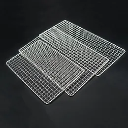 BBQ BBQ Grill 304 Mesh Steel Mesh Mesh Meess BBQ Grills Grid Grid Rack Cooking Baking Baring Accues Net Net 240116