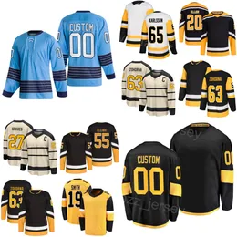 فريق الهوكي 63 Radim Zohorna Jersey Kids Men نساء 27 Ryan Graves 55 Noel Acciari 65 Erik Karlsson 19 Reilly Smith 20 Lars Eller 71 Evgeni Malkin 58 Kris Letang Stitch