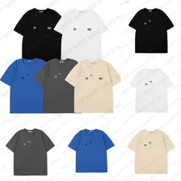 Мужские рубашки Дизайнерская мужская роскошная футболка Stone Graphic Island Tee Tide Superscript с принтом Свободная футболка с круглым вырезом и короткими рукавами