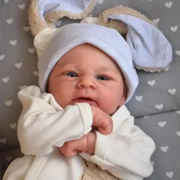 NPK 19 cali urodzone dziecko już malowana gotowa lalka Elijah Awake Reborn Baby Size 3D skóra widzialne żyły kolekcjonerskie lalka sztuki 240116