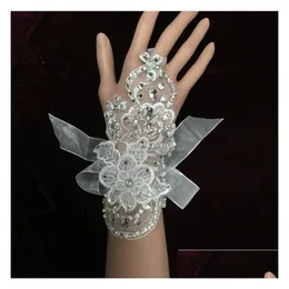 Bridal Gloves Elbow Length Wedding Accessory Tle/Net Satin White /Beige Mitten Personalized Winter Drop Delivery Party Events Accesso Dhez3