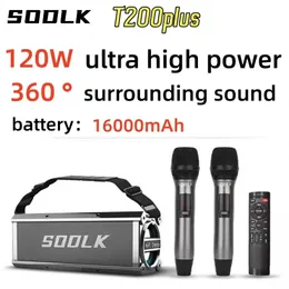 Speakers SODLK T200plus 120W Highpower Bluetooth Speaker Home Stereo Outdoor Waterproof Wireless Subwoofer Portable TWS with Microphone