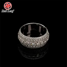 Redleaf JewLery Top Quality Chunky 925 Sterling Sliver Fine Jewelry Rings Custom D VVS Moissanite Ring