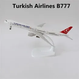 19cm Alloy Metal AIR TURKISH Airlines Boeing 777 B777 B-2001 Airways Airplane Model Plane W Wheels Landing Gears Aircraft 240116
