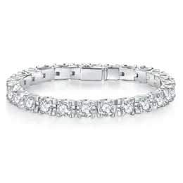 Przekazano test Bransoletę kobiet 925 Sterling Srebrny 4 mm 5 mm Diamond Moismanite Tennis Bracelets Bracelets dla mężczyzn Kobiety na imprezowy ślub miły prezent