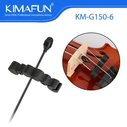 الميكروفونات Kimafun 2.4g Clipon Violin اللاسلكي اللاسلكي الكمان الكمانميكروفون لكل Violino لتسجيل مدونة YouTuber Live Speaker PA PC