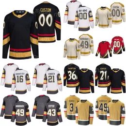 Mulher Juventude Homem Hóquei 33 Adin Hill Jerseys 36 Logan Thompson 3 Brayden McNabb 43 Paul Cotter 49 Ivan Barbashev 21 Brett Howden 16 Pavel Dorofeyev 61 Mark Stone Costurado