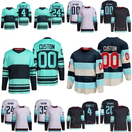 Custom Hockey 20 Трикотажные изделия Эли Толванена 56 Кайлер Ямамото 52 Тай Картье 24 Джейми Олексиак 35 Джои Даккорд 4 Джастин Шульц 17 Джейден Шварц Сшитая молодежь Женщины Мужчины