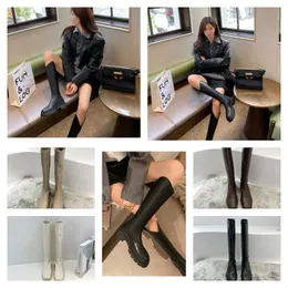 Boots New Luxury Designer Womens High Shiletto Heel Engle Steprenty Boot Sexy Sexy Toe Toe Sock Style Overftling Winter Fashion Long