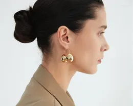 Dangle Earrings Brass with 18k Gold Creative Body Body Drop Women Party T Show Grow Runway Rare Corean Japan Ins