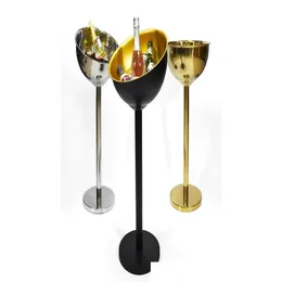 TABLETOP VIN RACKS 304 Rostfritt stål Champagne Basin Floor Stand Stand Cooling Ice Bucket Golden Sier Beer Drop Delivery DHFRF