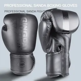 Guanti da boxe professionali Guanti da combattimento sparring per adulti Guanti da combattimento traspiranti di grandi dimensioni Uomini Donne che giocano con sacchi di sabbia Combat240115