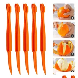 Frutta Verdura Strumenti Easy Open Arancia Pelapatate Plastica Limone Agrumi Buccia Taglierina Affettatrice Gadget Da Cucina Fy4072 Consegna di Goccia Dhq5A