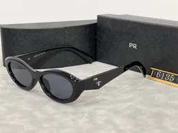 Модельер солнцезащитные очки овальной оправы Классические очки Goggle Открытый пляжные очки Мужчина женщина Роскошные смешанные цвета Высокое качество UV400 Анти-излучение