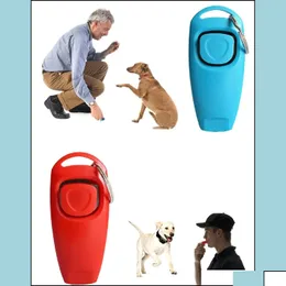تدريب الكلاب طاعة صافرة الحيوانات الأليفة و Clicker Puppy Stop Barking Aid Tool Portable Trainer Pro HomeIndustry DHVDM Drop Droviour Dhdgz