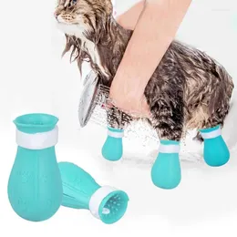 Cat Costumes Claw Protector Bath Anti-Scratch Shoes For Adjustable Pet Wash Boots Nail Cover Grooming Supplies