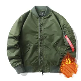 Autunno Inverno Caldo Bomber Giacca Esercito Militare Tattico Imbottito Cappotto Spesso Volo MA1 Pilota Baseball 240115