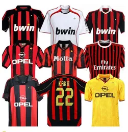 90 91レトロサッカージャージーシャツホーム95 96 97ガリット01 02 03 Maldini Van Basten Football Kaka Inzaghi 06 07 Milan 2009 Pirlo Shevchenko Baggio AC Milans