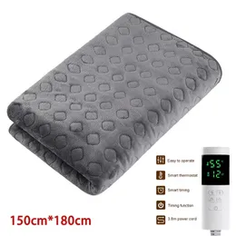 220V Security Plush Electric Blanket Bed Thermostat Electric Mattress Soft Electric Heating Blanket Warmer Heater Carpet 1.8*1.5 240115